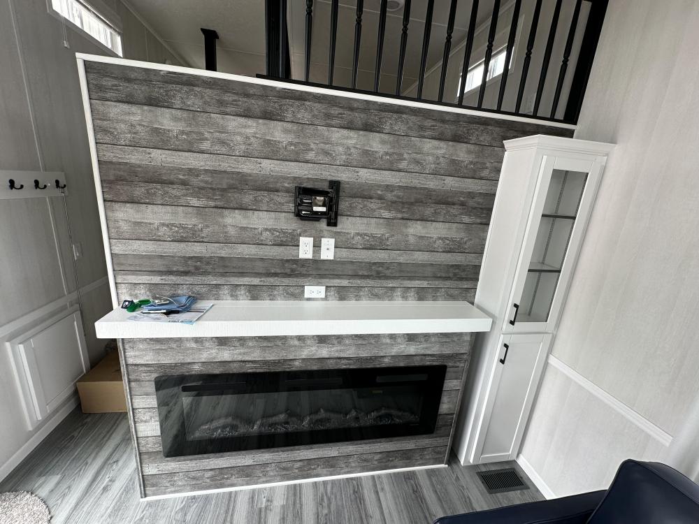 ACCENT WALL - Gray/Ash
MANTLE - White 
