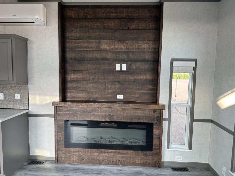 ACCENT WALL - Brown Slip Lap - Upgrade
MANTLE - Brown 
