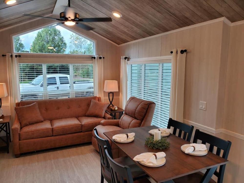 DINETTE TABLE - Rough Sawn Farmhouse with Woodgrain Chairs
