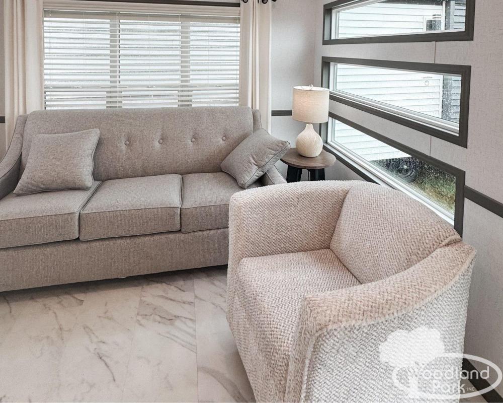 SOFA & BARREL CHAIR - in DoveColor