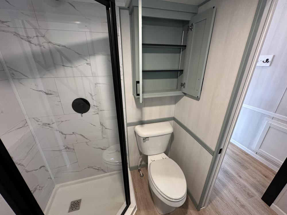 SHOWER WALL - UPGGRADE - CARRARA MARBLE w/TALLER DOOR