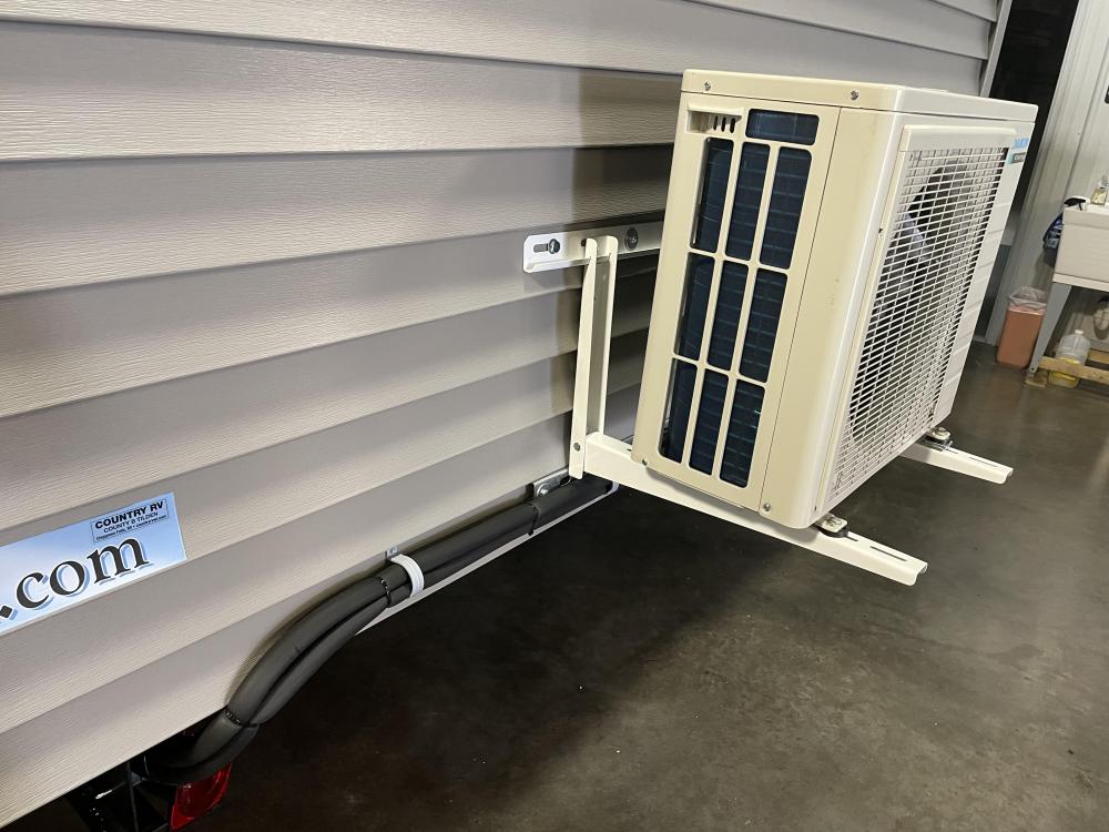 Air Conditioner Mounting Exterior (shown on bedroom end/rear)